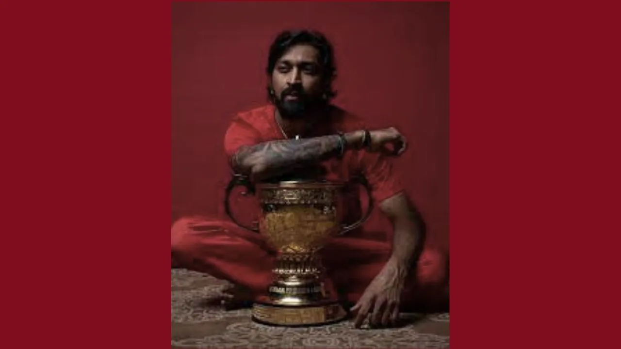 Krunal Pandya with 4 IPL trophies.webp